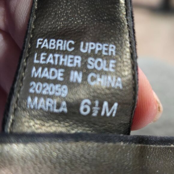 Sam & Libby Marla Strappy Heels | Black Satin | Size 6.5M - Picture 7 of 11